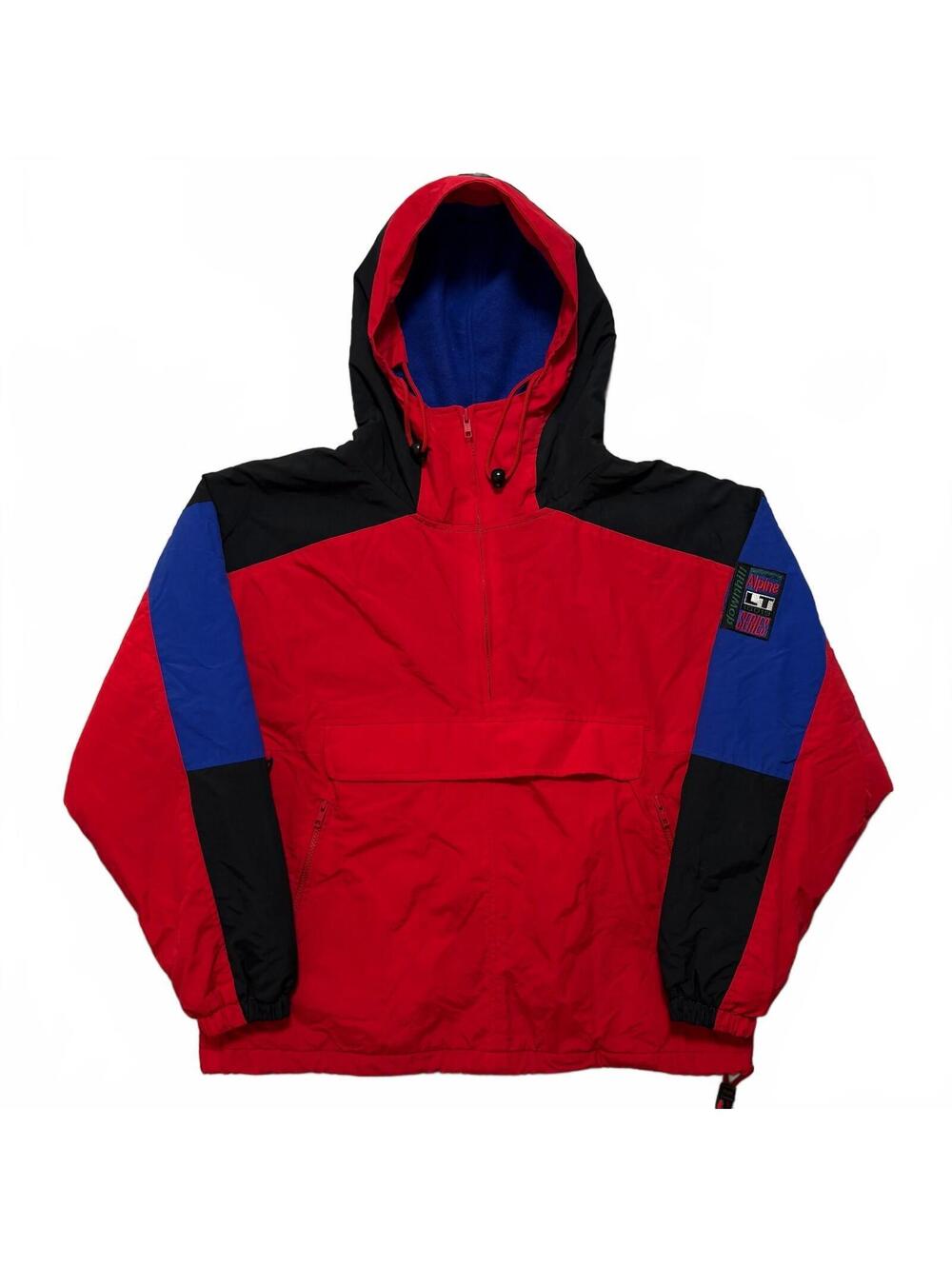 VTG 90's GAP Alpine LT Series Patch Hooded Pullover Jacket Men's L Red Gorpcore